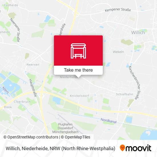 Карта Willich, Niederheide