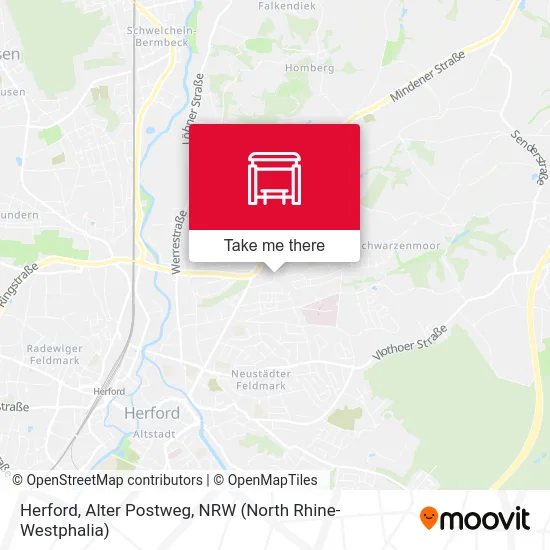 Herford, Alter Postweg map