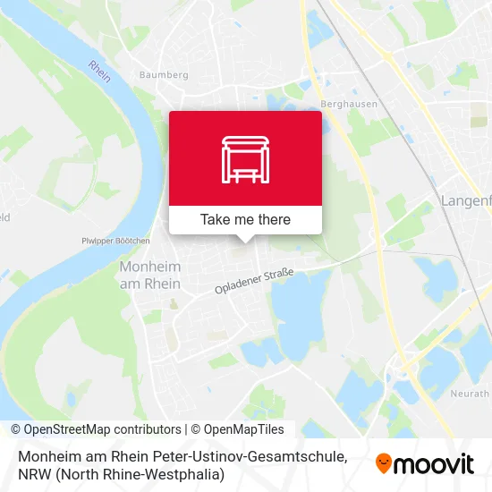 Карта Monheim am Rhein Peter-Ustinov-Gesamtschule