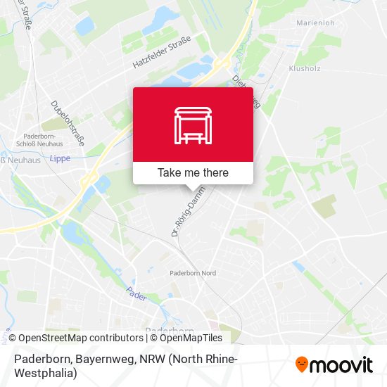 Paderborn, Bayernweg map