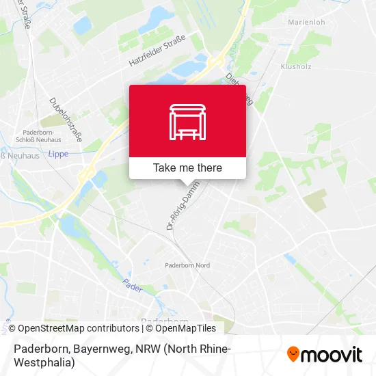 Карта Paderborn, Bayernweg