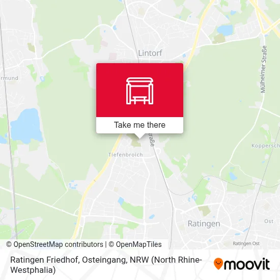 Ratingen Friedhof, Osteingang map