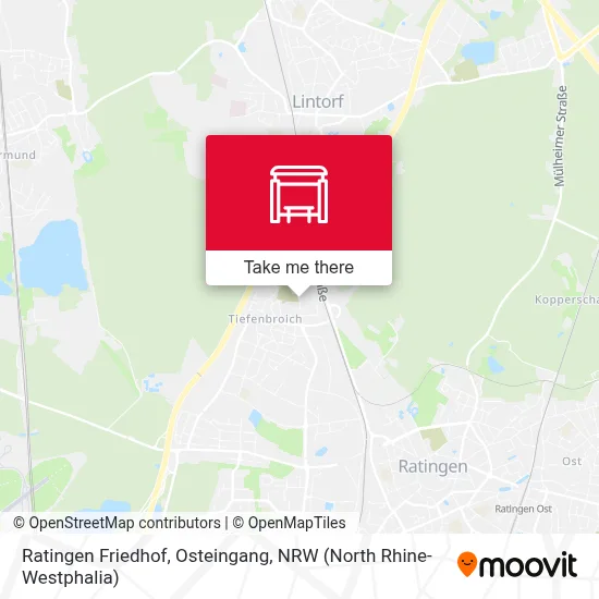 Ratingen Friedhof, Osteingang map