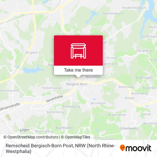 Remscheid Bergisch-Born Post map