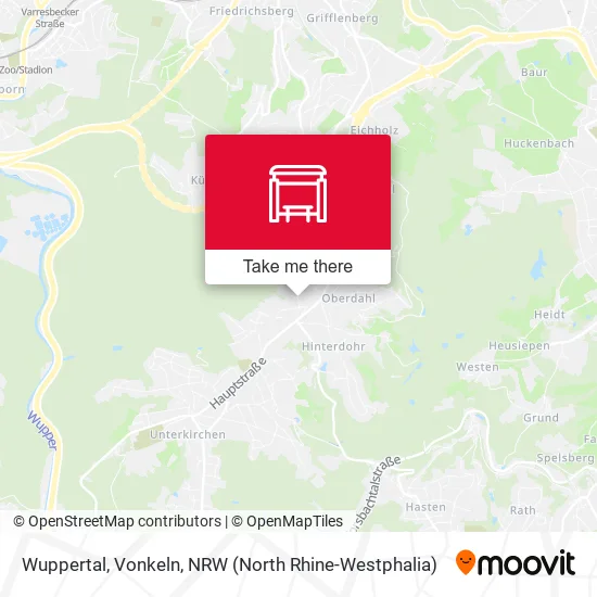 Карта Wuppertal, Vonkeln