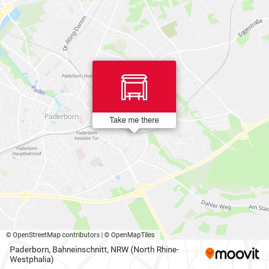Paderborn, Bahneinschnitt map