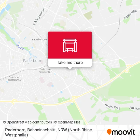 Карта Paderborn, Bahneinschnitt