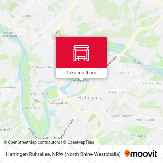 Hattingen Ruhrallee map