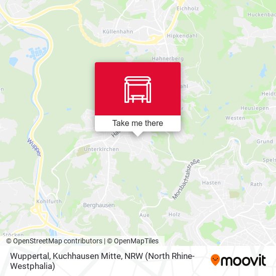 Wuppertal, Kuchhausen Mitte map