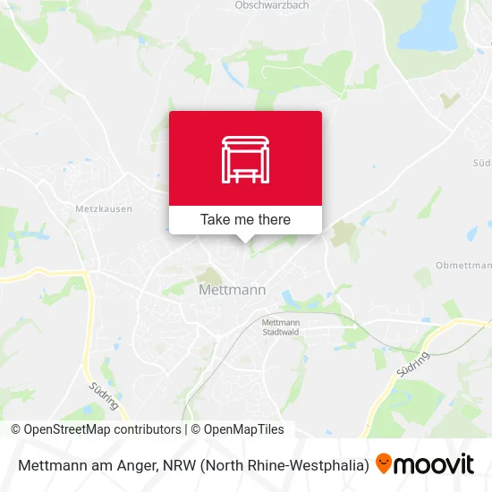 Mettmann am Anger map