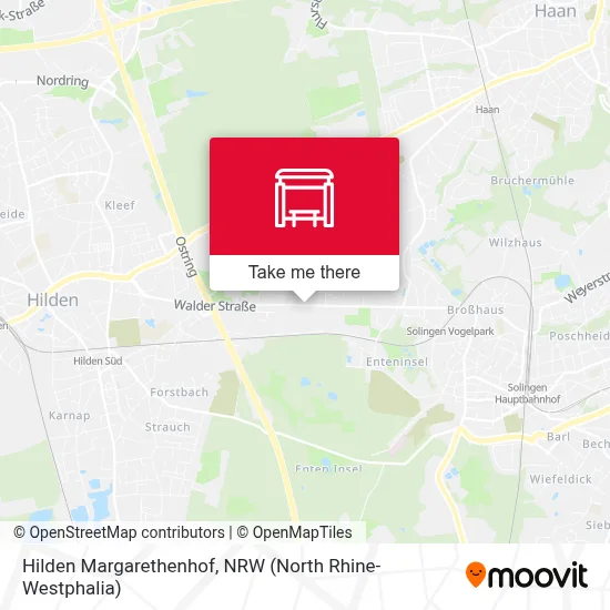 Hilden Margarethenhof map