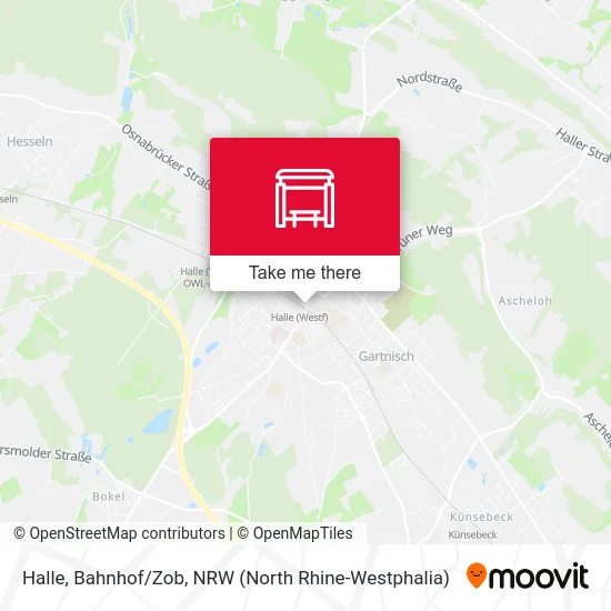 Halle, Bahnhof/Zob map