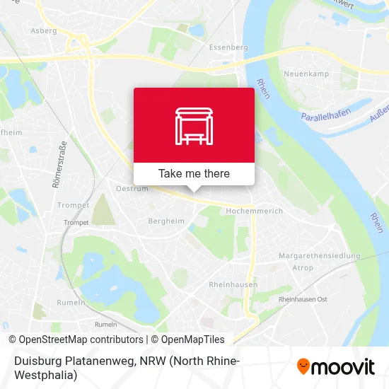 Duisburg Platanenweg map