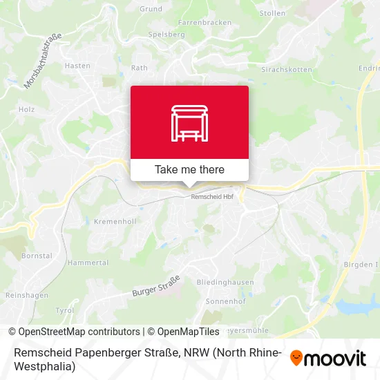 Remscheid Papenberger Straße map