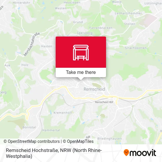 Remscheid Hochstraße map