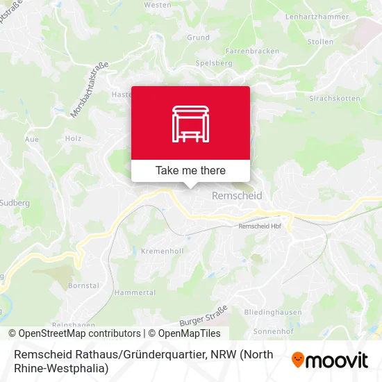 Remscheid Rathaus / Gründerquartier map