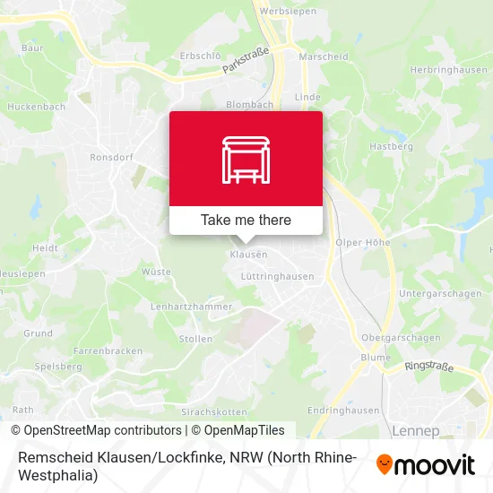 Remscheid Klausen/Lockfinke map
