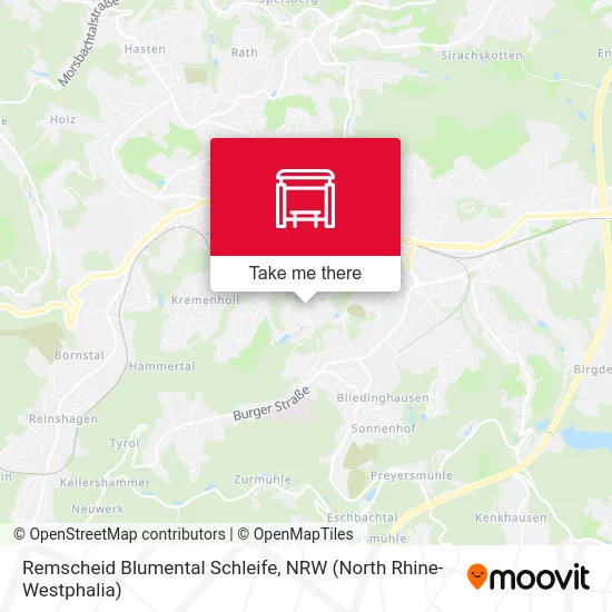 Remscheid Blumental Schleife map