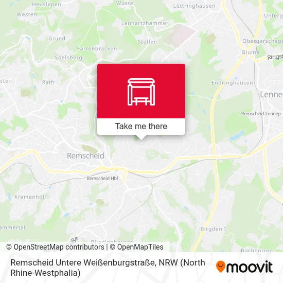 Remscheid Untere Weißenburgstraße map