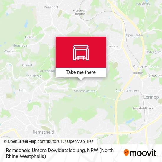 Remscheid Untere Dowidatsiedlung map