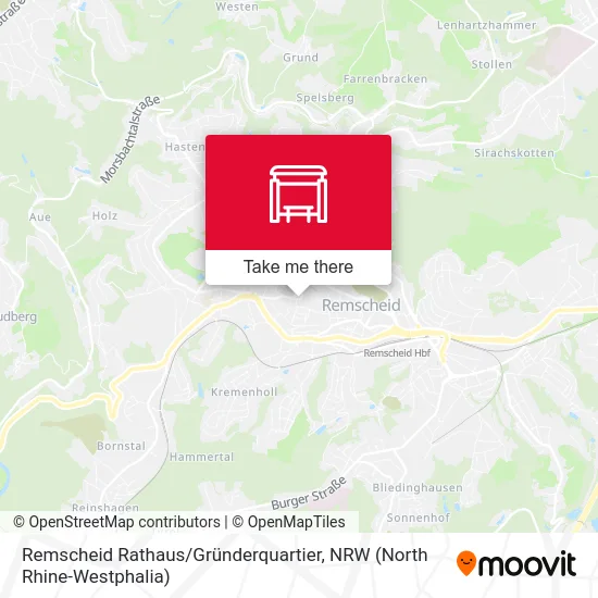 Remscheid Rathaus / Gründerquartier map