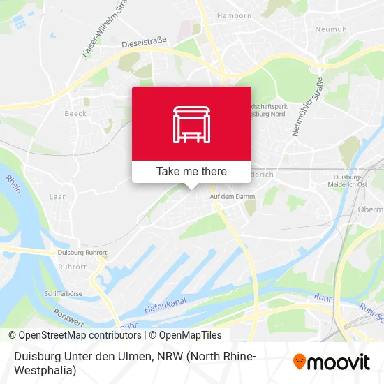 Duisburg Unter den Ulmen map