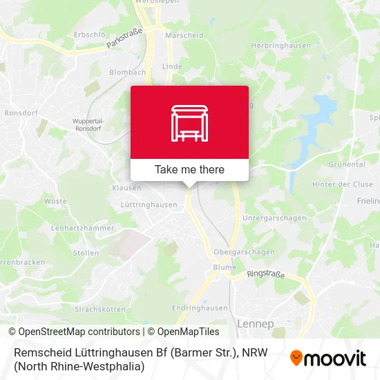 Remscheid Lüttringhausen Bf (Barmer Str.) map
