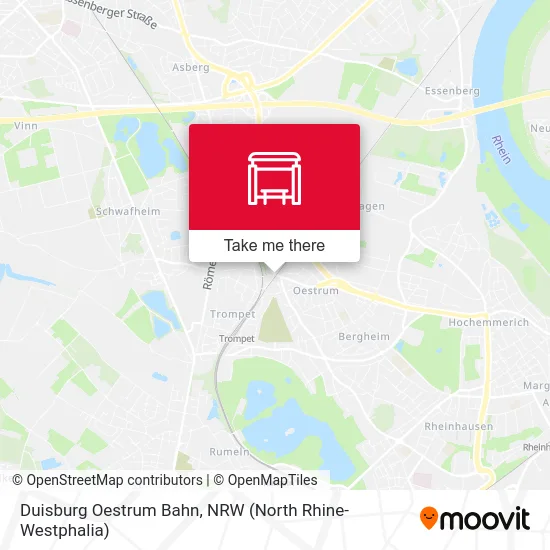 Duisburg Oestrum Bahn map