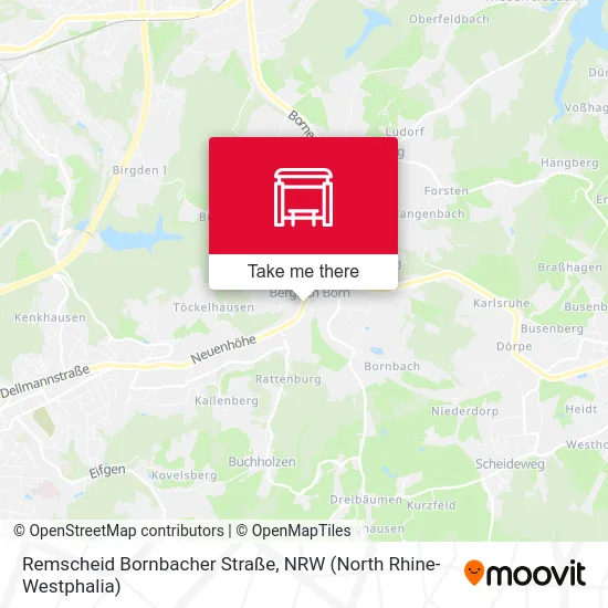 Remscheid Bornbacher Straße map