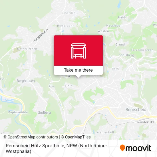 Remscheid Hütz Sporthalle map