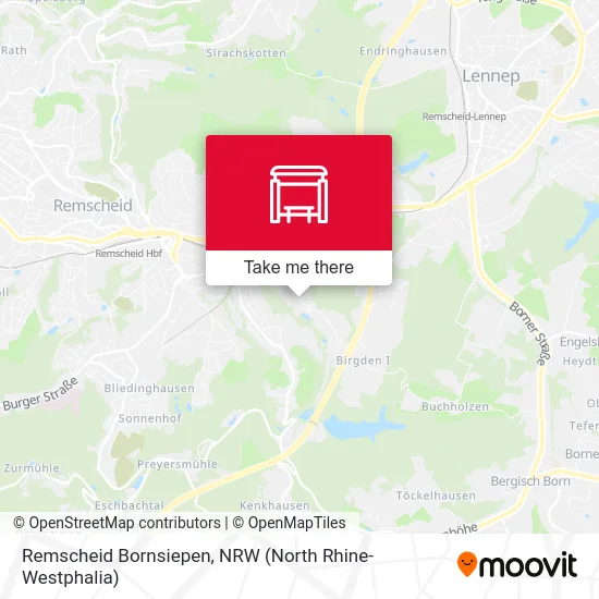 Remscheid Bornsiepen map
