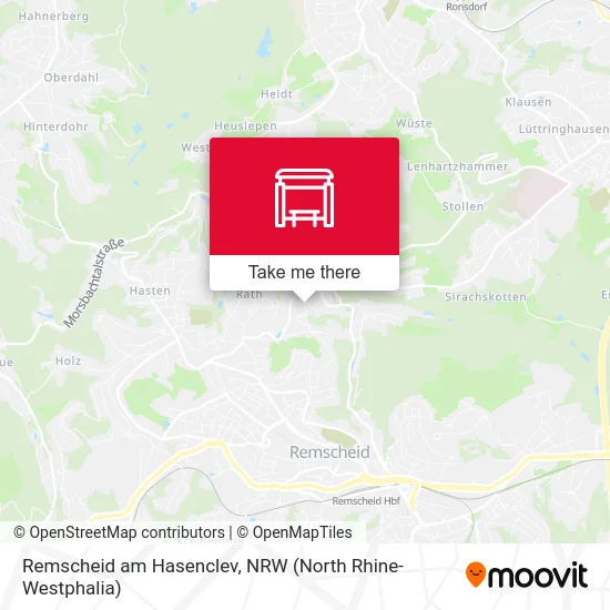 Remscheid am Hasenclev map