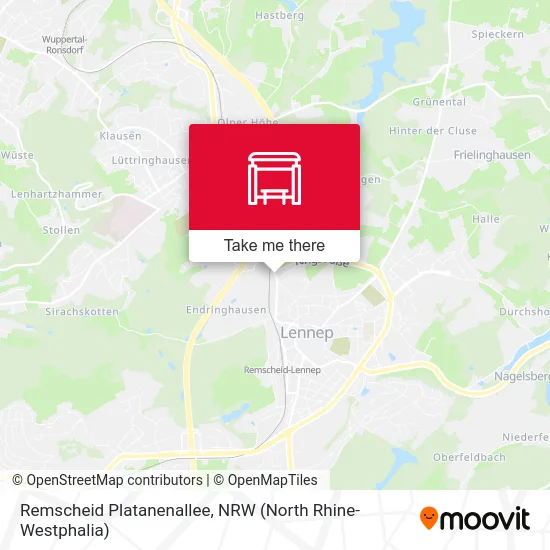 Remscheid Platanenallee map