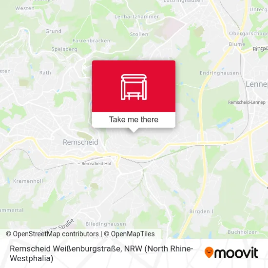 Remscheid Weißenburgstraße map