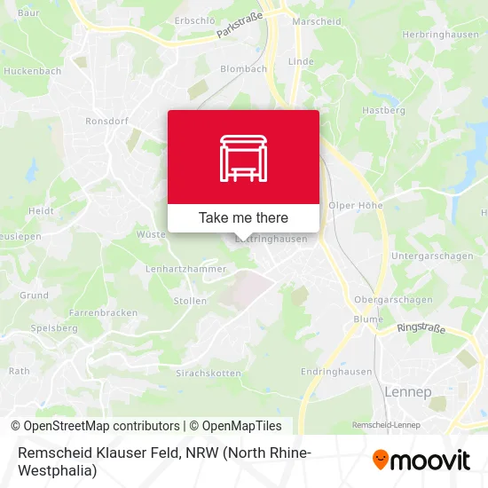 Remscheid Klauser Feld map