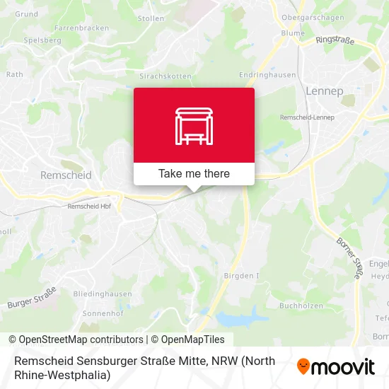 Remscheid Sensburger Straße Mitte map