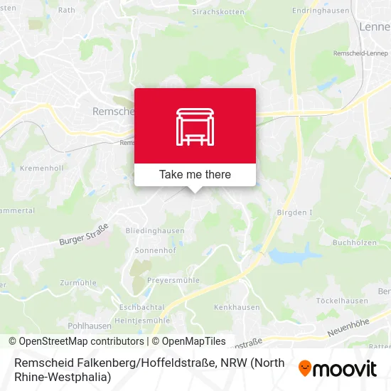 Remscheid Falkenberg / Hoffeldstraße map