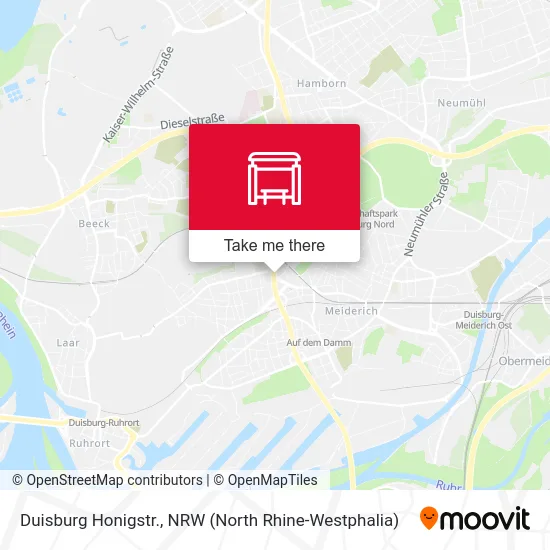 Duisburg Honigstr. map