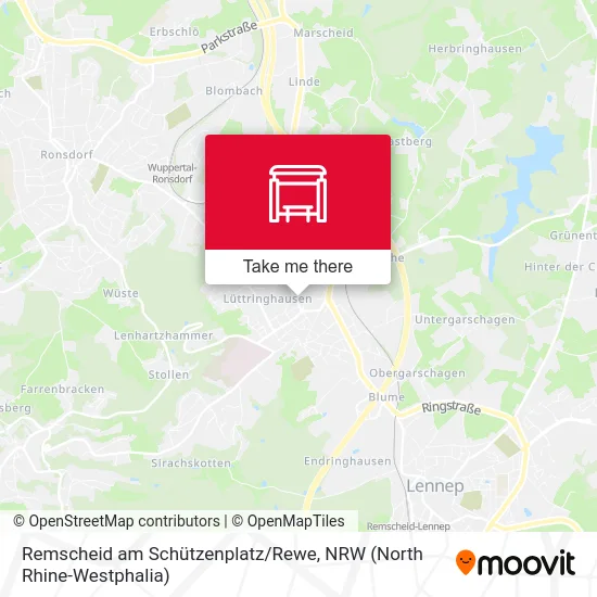 Remscheid am Schützenplatz / Rewe map
