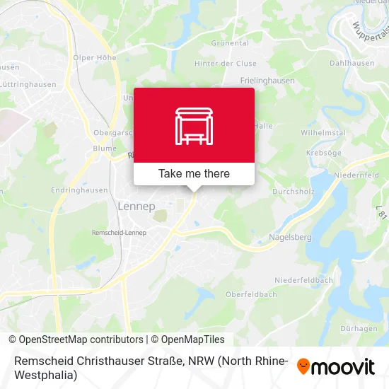 Remscheid Christhauser Straße map