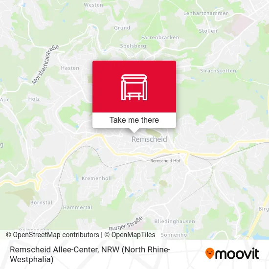 Remscheid Allee-Center map