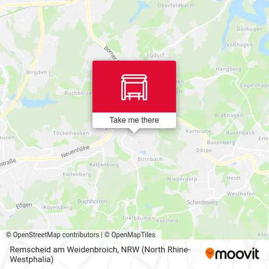 Remscheid am Weidenbroich map