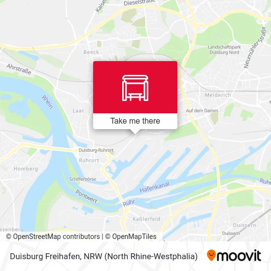 Duisburg Freihafen map