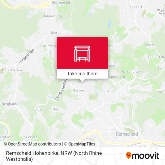 Remscheid Hohenbirke map