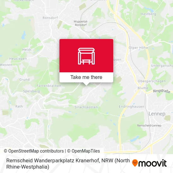 Remscheid Wanderparkplatz Kranerhof map