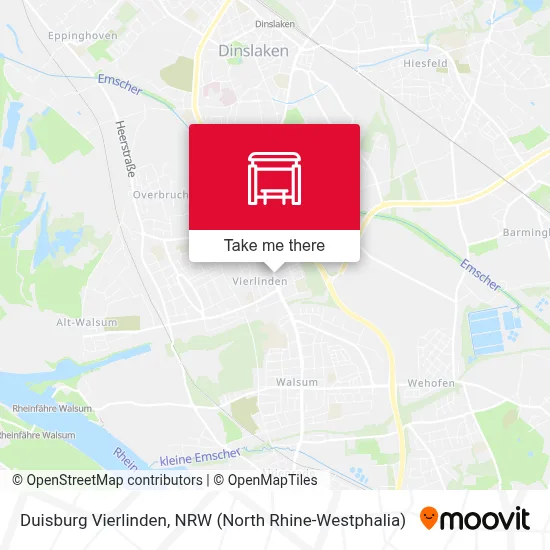 Duisburg Vierlinden map