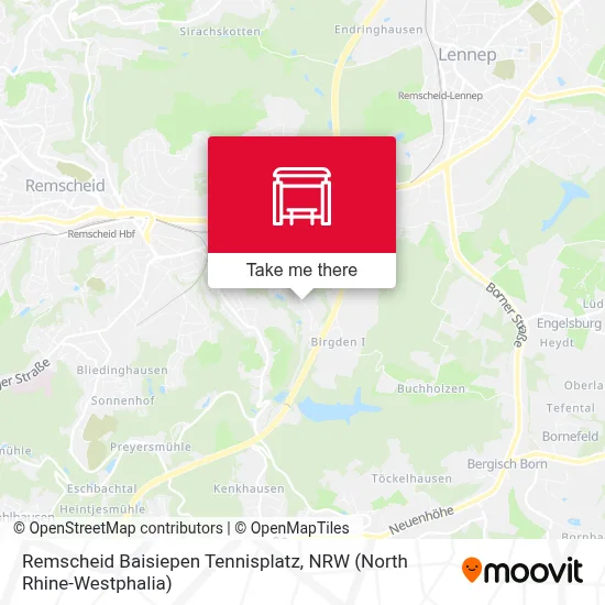 Remscheid Baisiepen Tennisplatz map