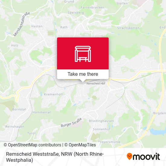 Remscheid Weststraße map