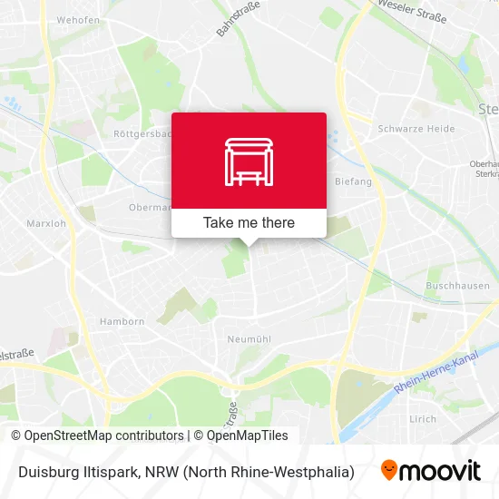 Duisburg Iltispark map