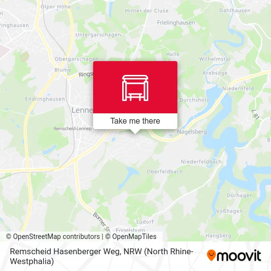 Remscheid Hasenberger Weg map